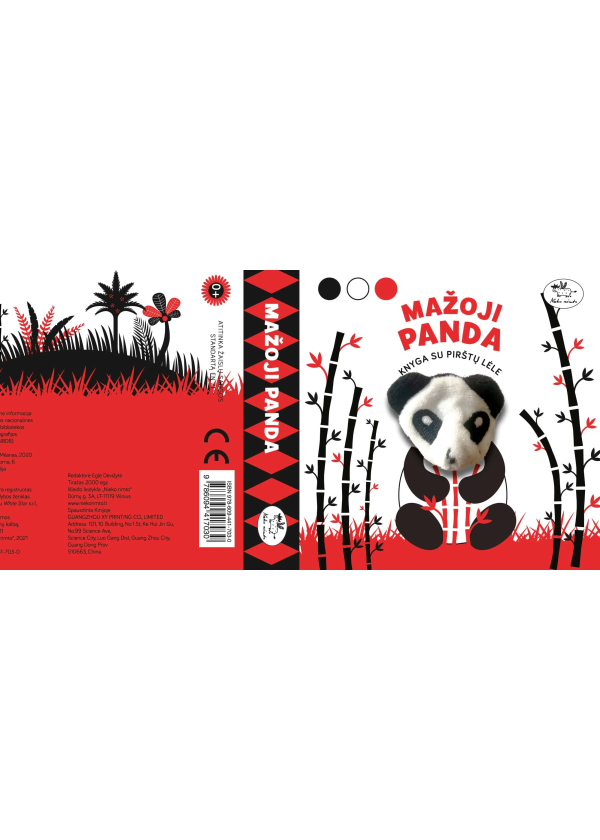 Mažoji panda. Knyga su pirštų lėle — viršelis