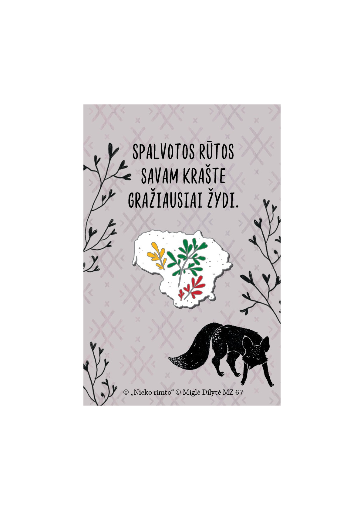 MZ67. Metalinis ženkliukas „Lietuva“