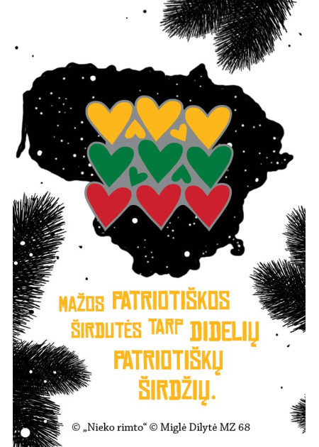 MZ68. Metalinis ženkliukas „Mažos patriotiškos širdutės“