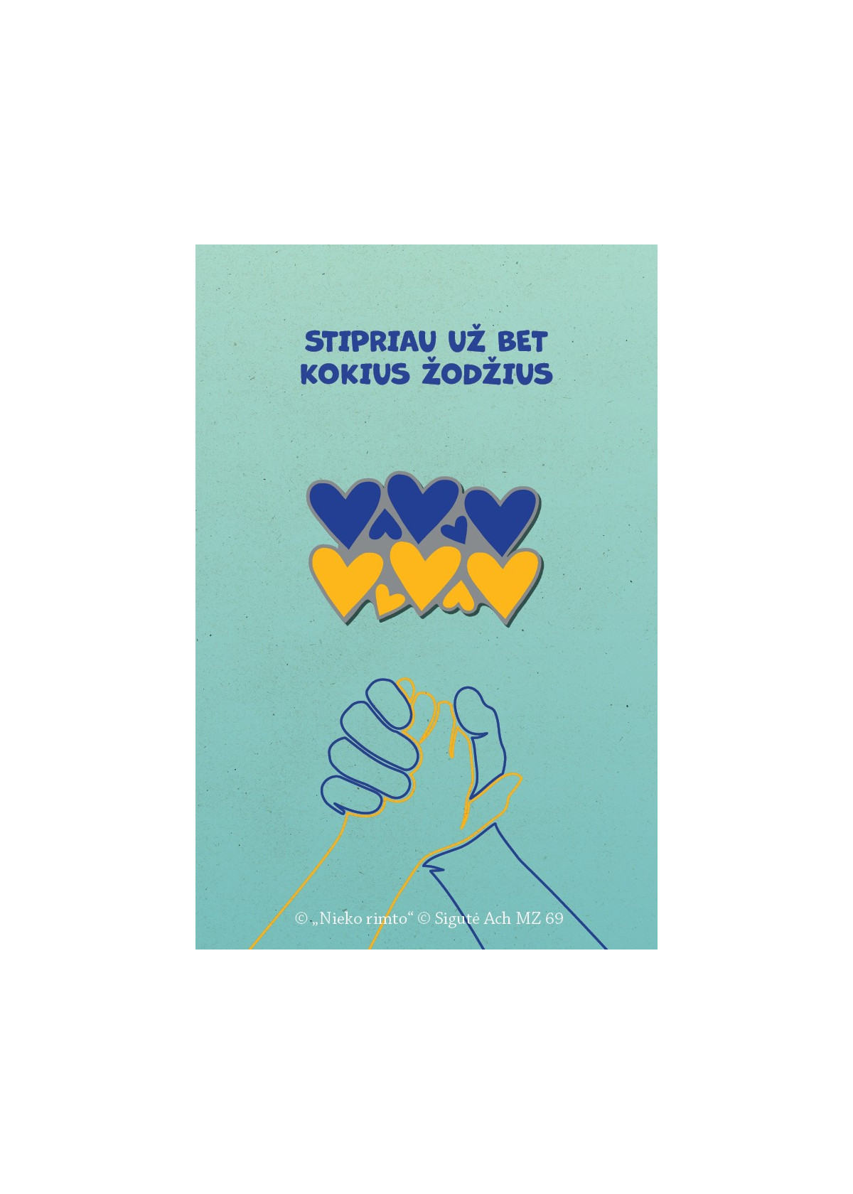 MZ69. Metalinis ženkliukas „Stipriau už bet kokius žodžius“