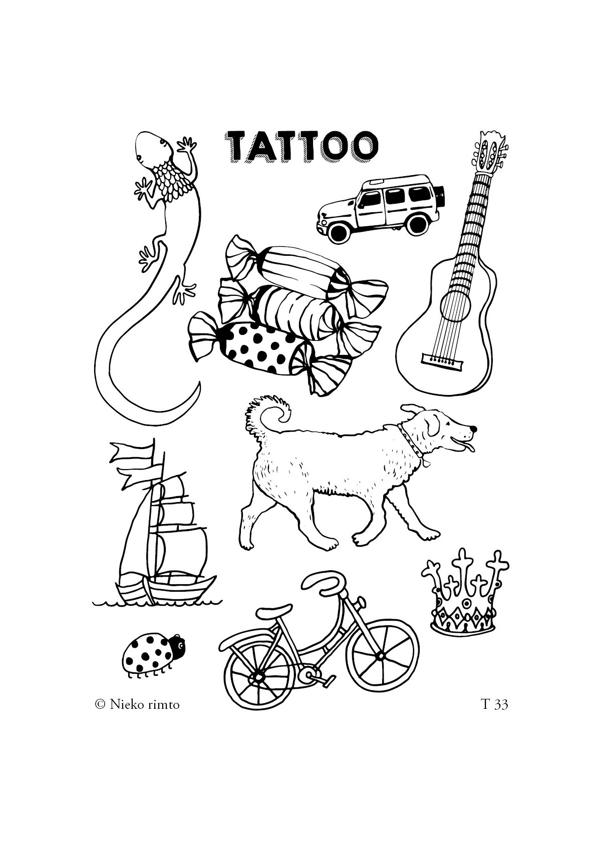T33. Laikinos tatuiruotės „Akimirkos saldumas“