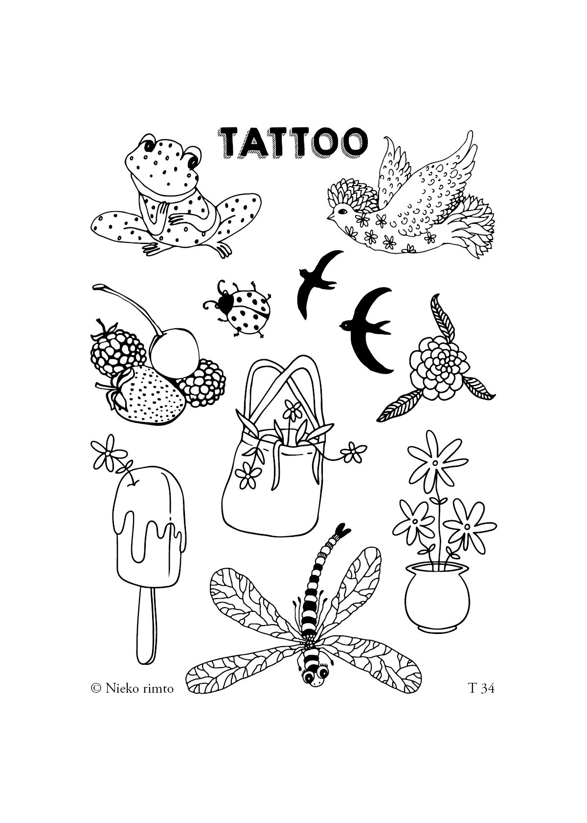 T34. Laikinos tatuiruotės „Vasaros nuojauta“