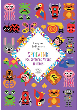 Spalvink paslaptingus šriftus ir kodus — knygos viršelis