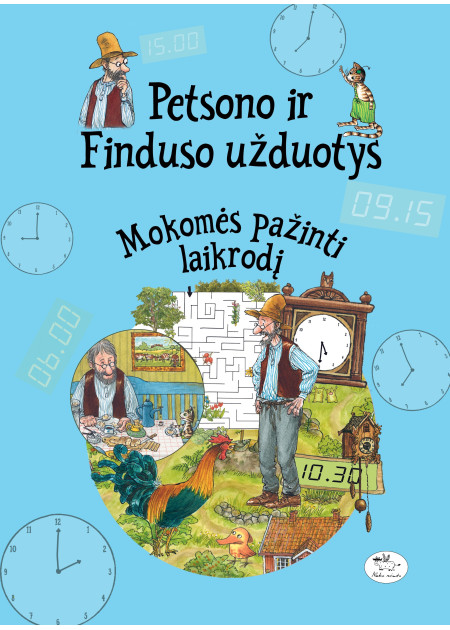 Petsono ir Finduso užduotys. Mokomės pažinti laikrodį — viršelis