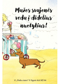 MZ84. Metalinis ženkliukas „Mažos svajonės“ — knygos viršelis