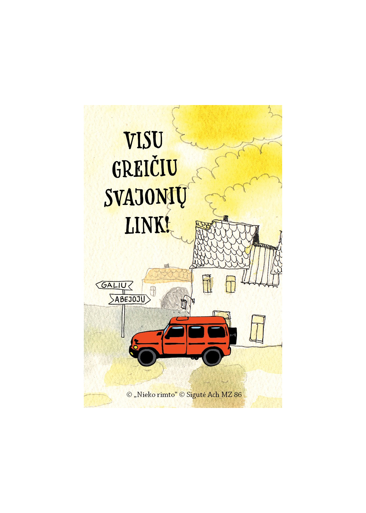 MZ86. Metalinis ženkliukas „Visu greičiu svajonių link“