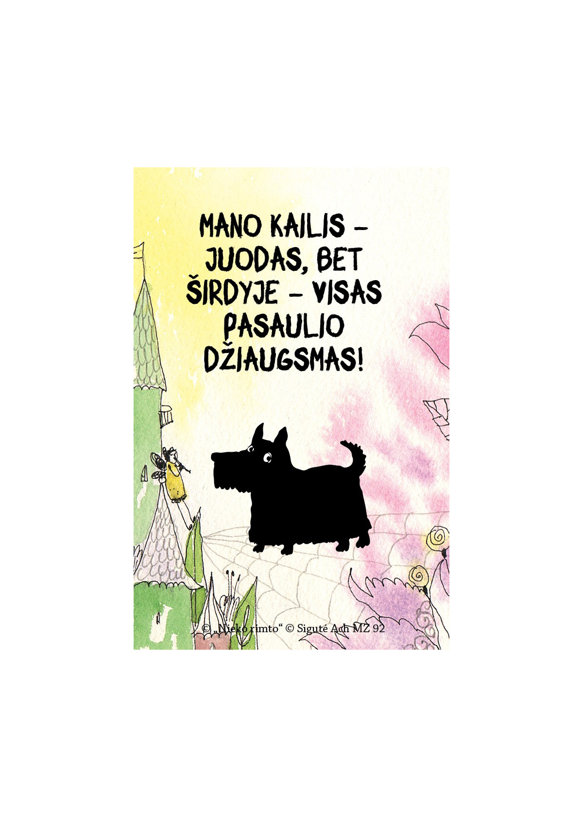 MZ92. Metalinis ženkliukas „Juodas šunelis“