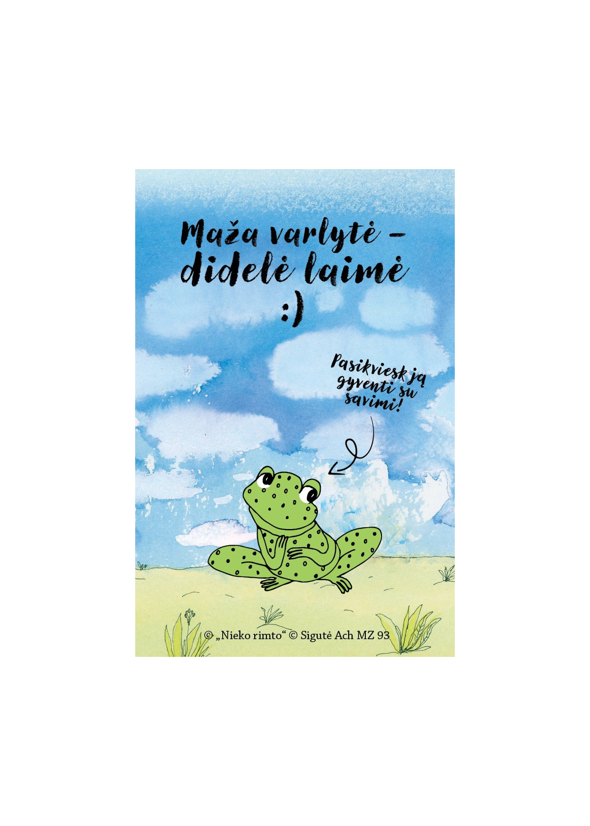 MZ93. Metalinis ženkliukas „Maža varlytė – didelė laimė“