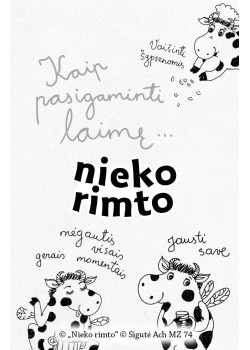 MZ74. Metalinis ženkliukas „Kaip pasigaminti laimę“ — knygos viršelis