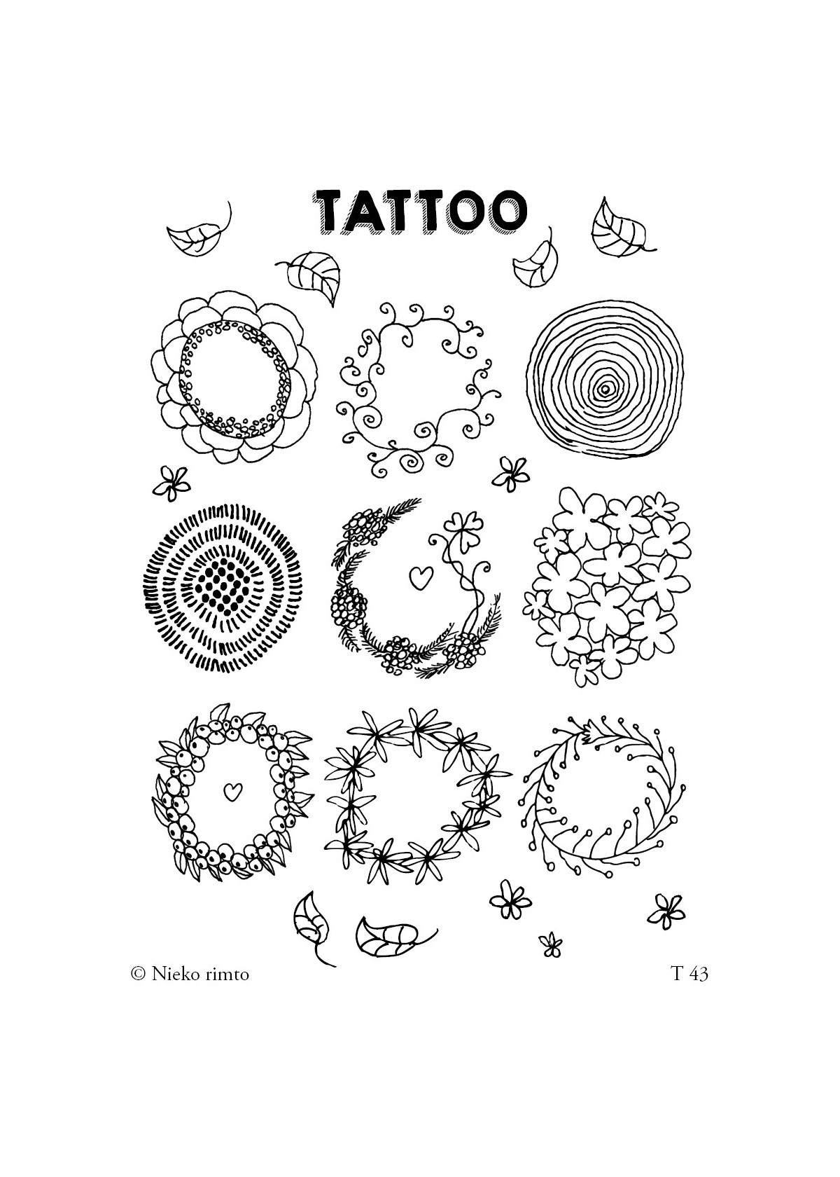 T43. Laikinos tatuiruotės „Žiedų paslaptis“