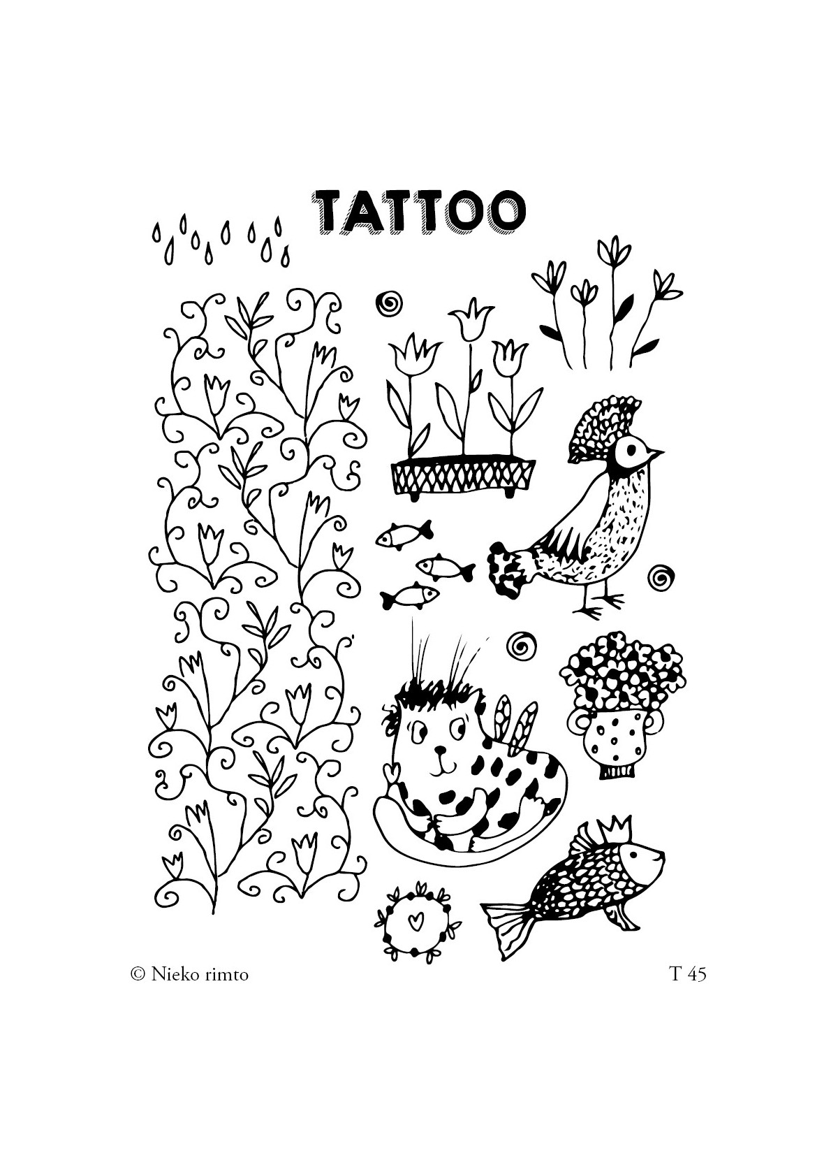 T45. Laikinos tatuiruotės „Auksinės žuvelės norai“