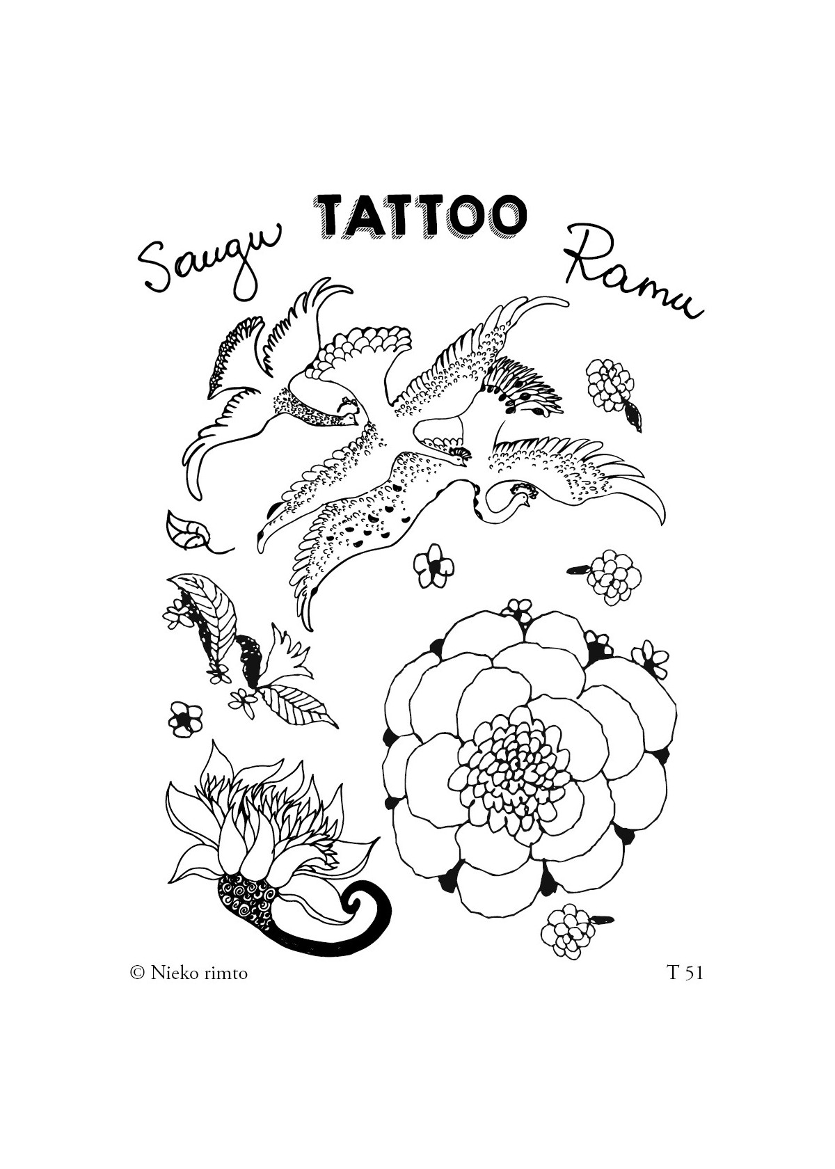 T51. Laikinos tatuiruotės „Ramybės glėbys“