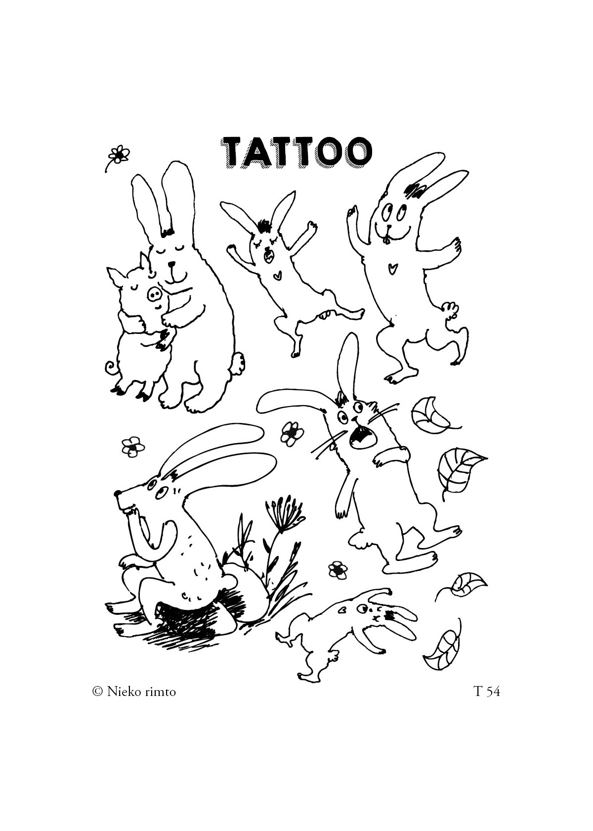 T54. Laikinos tatuiruotės „Zuikių diena“