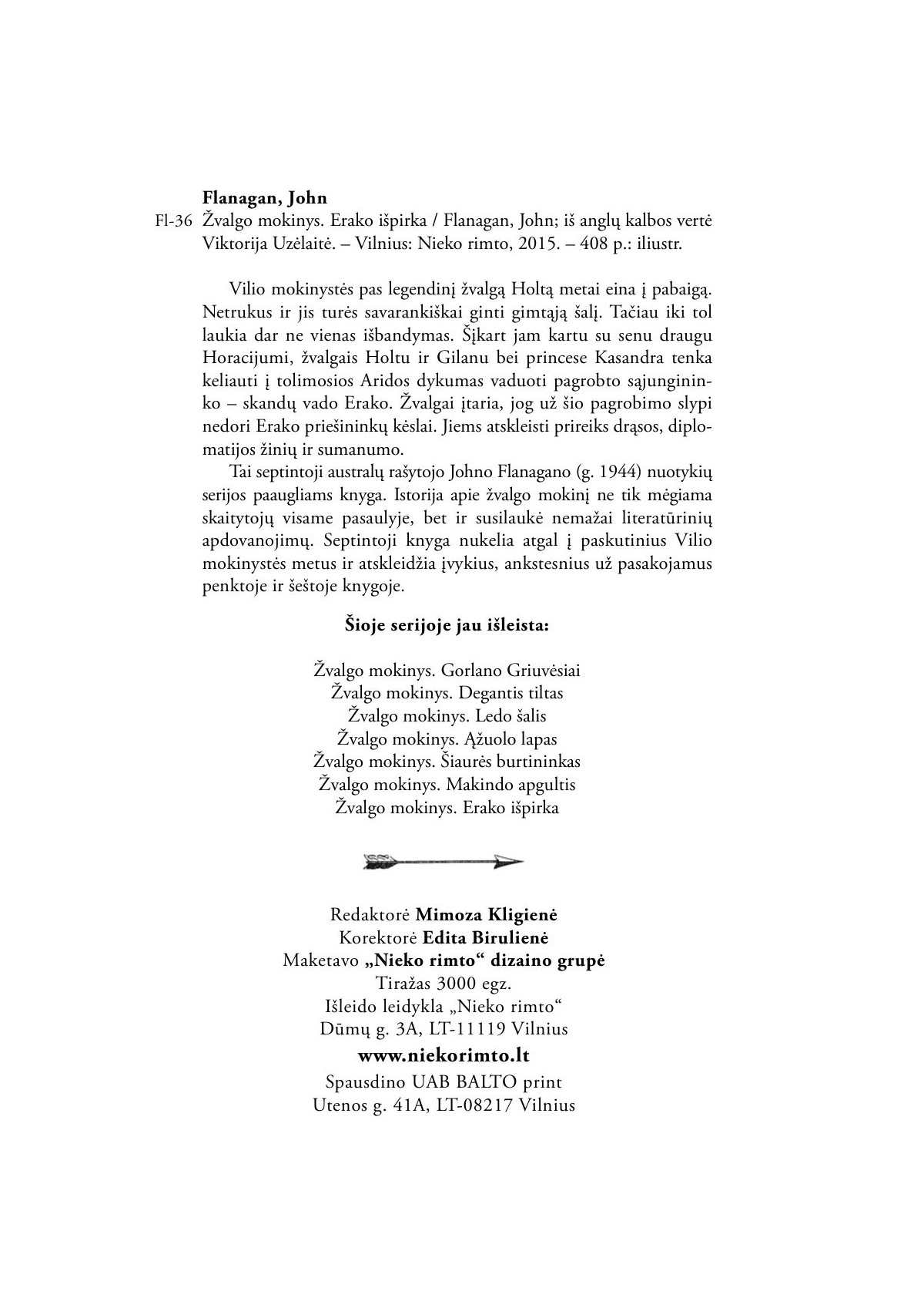 Žvalgo mokinys. Erako išpirka (7)