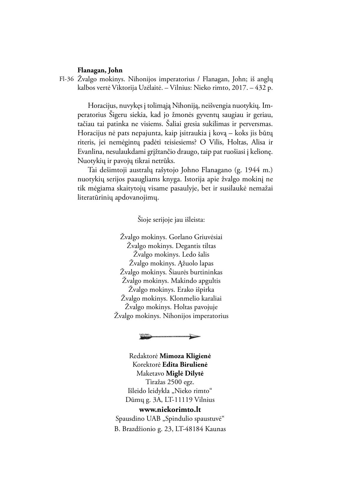 Žvalgo mokinys. Nihonijos imperatorius (10)
