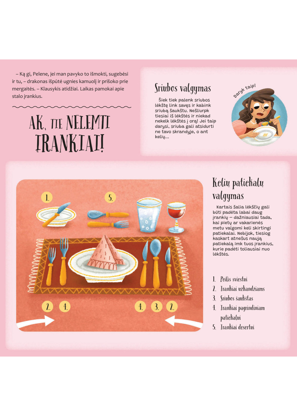 Mokomės etiketo su Pelene ir drakonu. Būk mandagus kaip drakonas!
