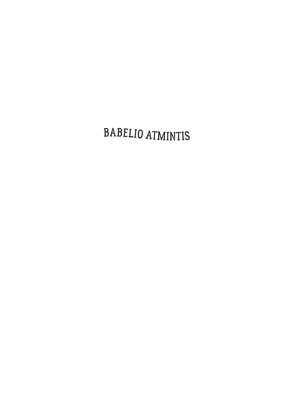 Babelio atmintis. Veidrodžių viešnia (3)
