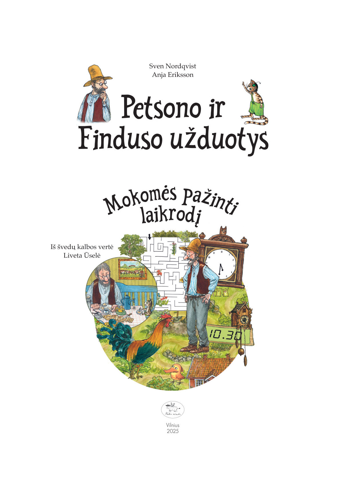 Petsono ir Finduso užduotys. Mokomės pažinti laikrodį