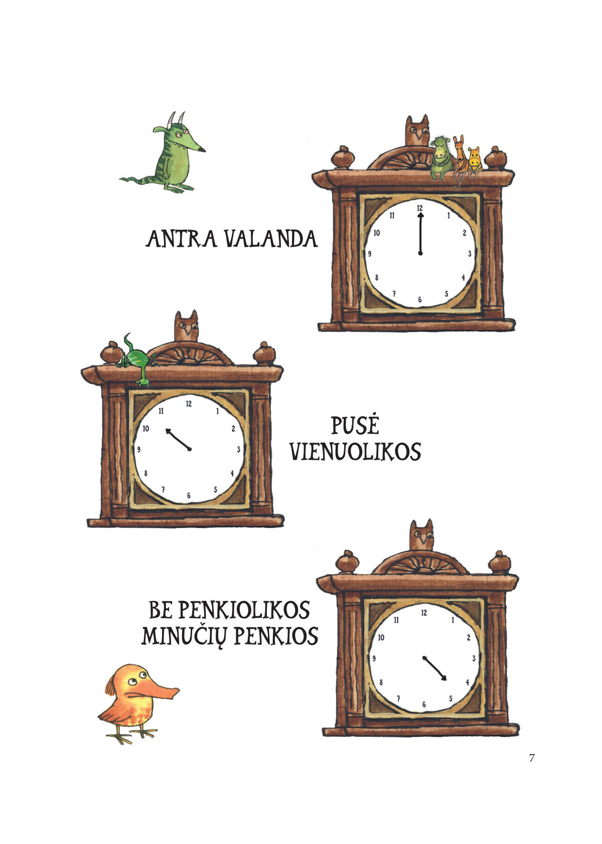 Petsono ir Finduso užduotys. Mokomės pažinti laikrodį